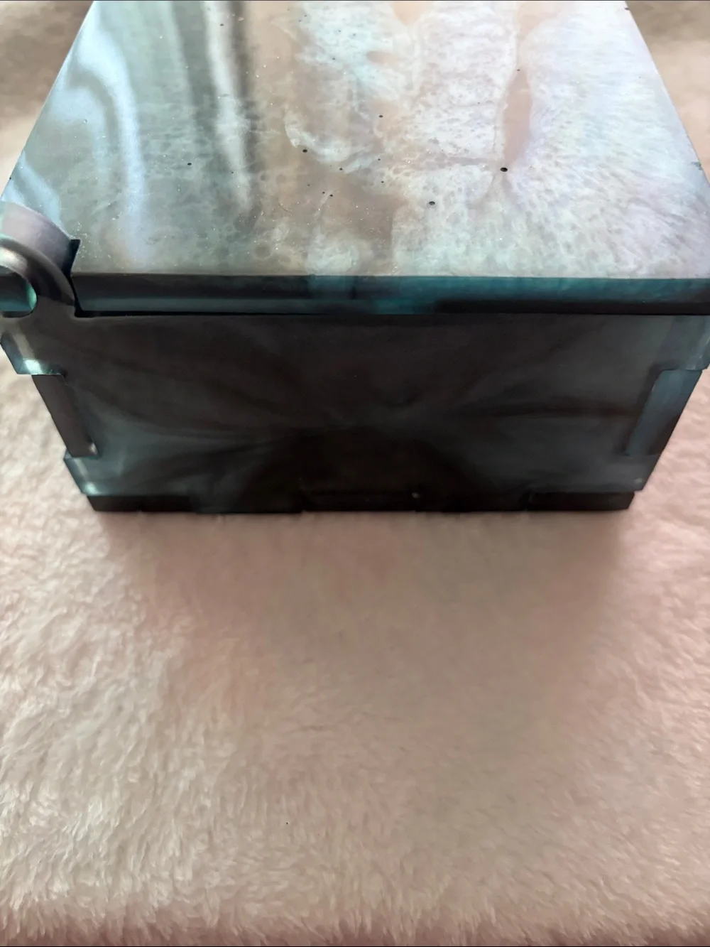 Handmade Marbled Resin Storage Box 8”x 2 1/2”x 4.75”